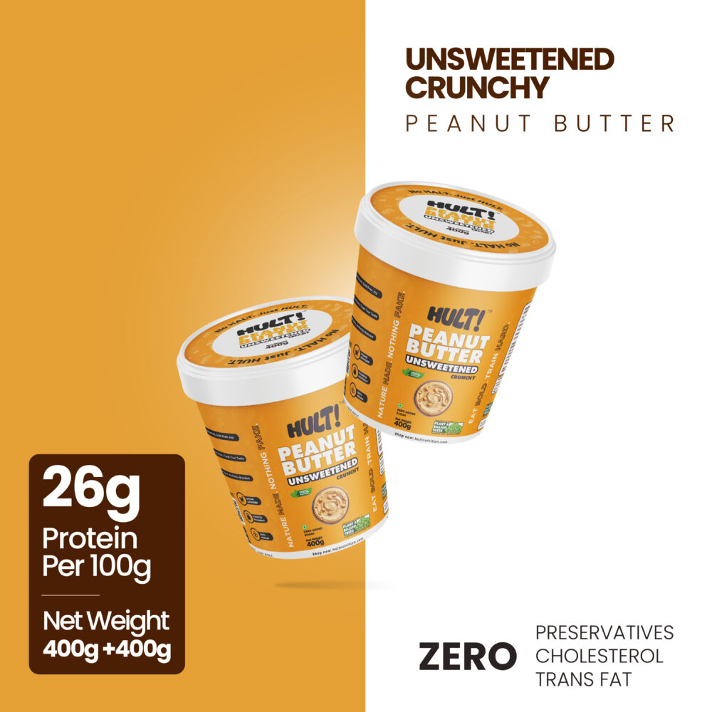 COMBO - Unsweetened Crunchy Peanut Butter - 800g
